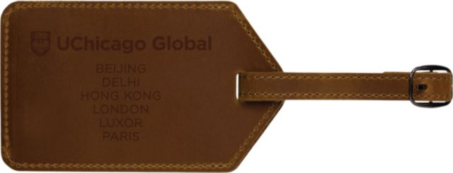 The University of Chicago Maroons Crazy Horse Leather Luggage Tag
