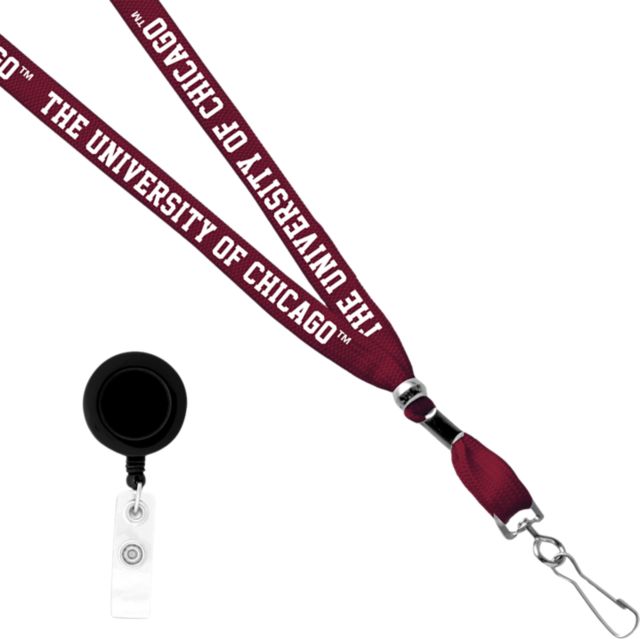 The University of Chicago Card Clamp Lanyard