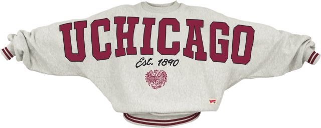 The University of Chicago Maroons Women's Ribbed Fleece Crewneck Sweatshirt