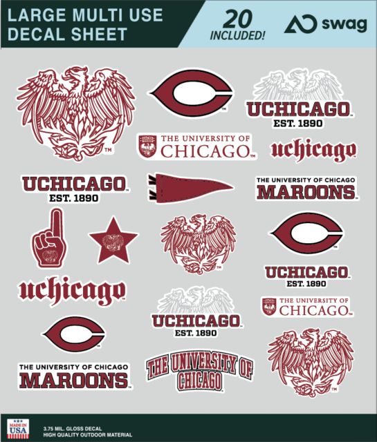 The University of Chicago Large Sticker Sheet