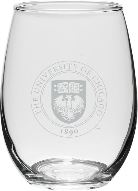 The University of Chicago 21 oz. Stemless Wine Glass