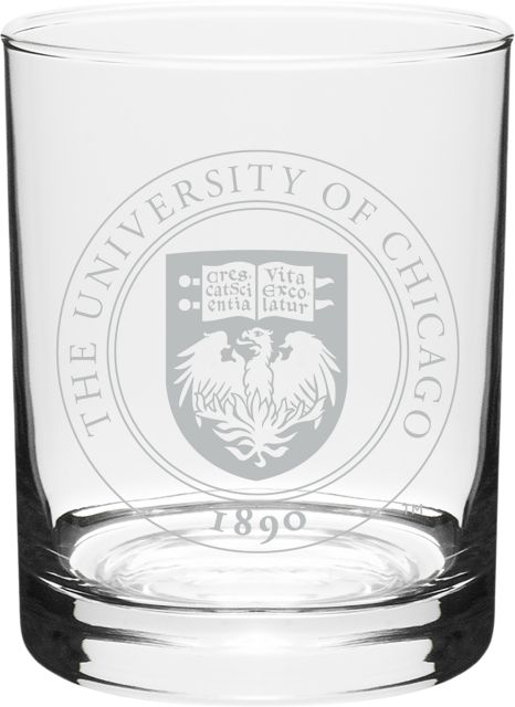 The University of Chicago 14 oz. DOF Glass