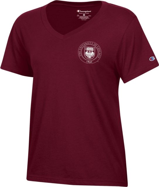 The University of Chicago Women's V-Neck Short Sleeve T-Shirt