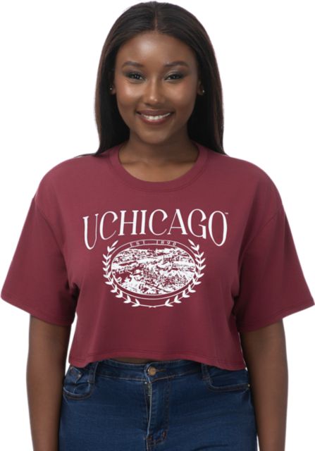 The University of Chicago Women's Boxy Crop Short Sleeve T-Shirt