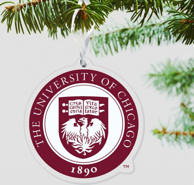 The University of Chicago 3'' x 4'' Etched Plexiglass Ornament