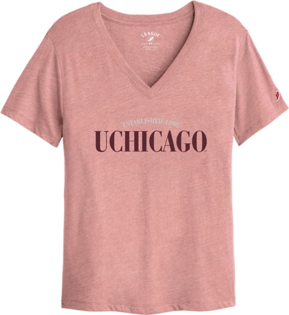 The University of Chicago Women's V-Neck Short Sleeve T-Shirt