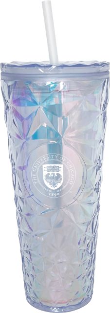 The University of Chicago 25 oz. Diamond Double Wall Plastic Tumbler