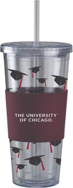 The University of Chicago Acrylic Tumbler with Straw