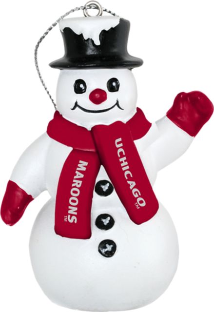 The University of Chicago Maroons Snowman Ornament