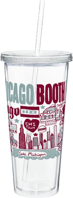 The University of Chicago Booth School of Business Julia Gash 20 oz. Tumbler with Straw