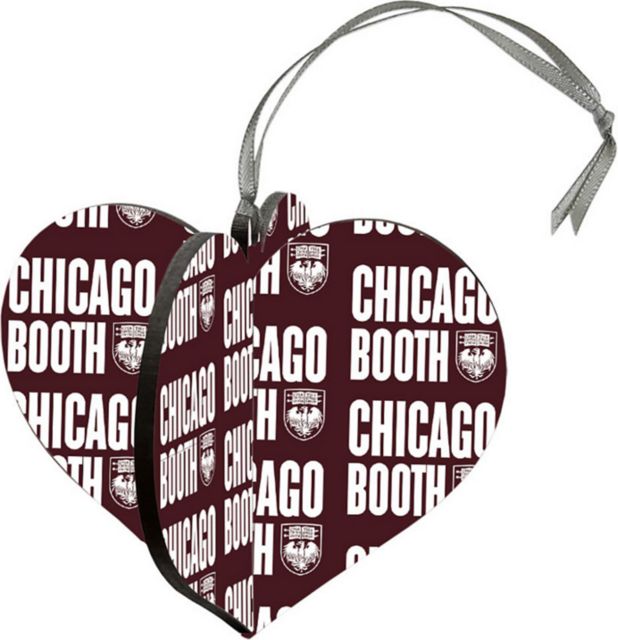 The University of Chicago Booth School of Business 3D Heart Ornament