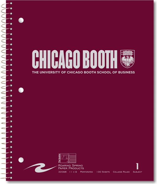 The University of Chicago Booth School of Business Notebook 100-Sheet