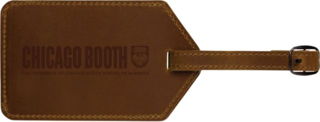 The University of Chicago Booth School of Business Leather Luggage Tag