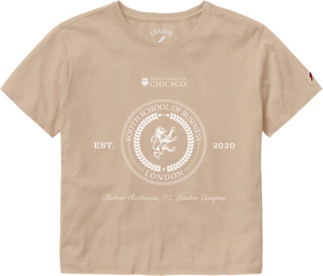 The University of Chicago Booth School of Business London Women's Crop Short Sleeve T-Shirt