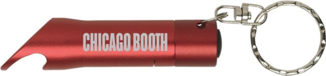 The University of Chicago Booth School of Business Flashlight and Bottle Opener Keychain