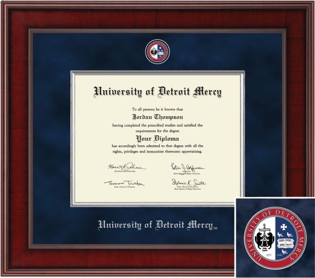 University of Detroit Mercy Presidential Diploma Frame