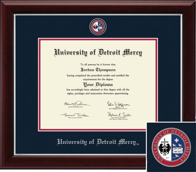 University of Detroit Mercy Masterpiece Diploma Frame