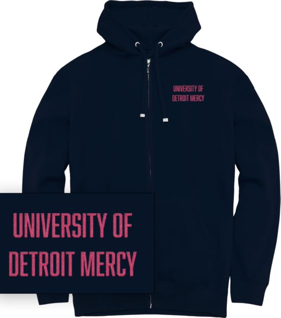 University of Detroit Mercy Chainstitch Full Zip Hooded Sweatshirt