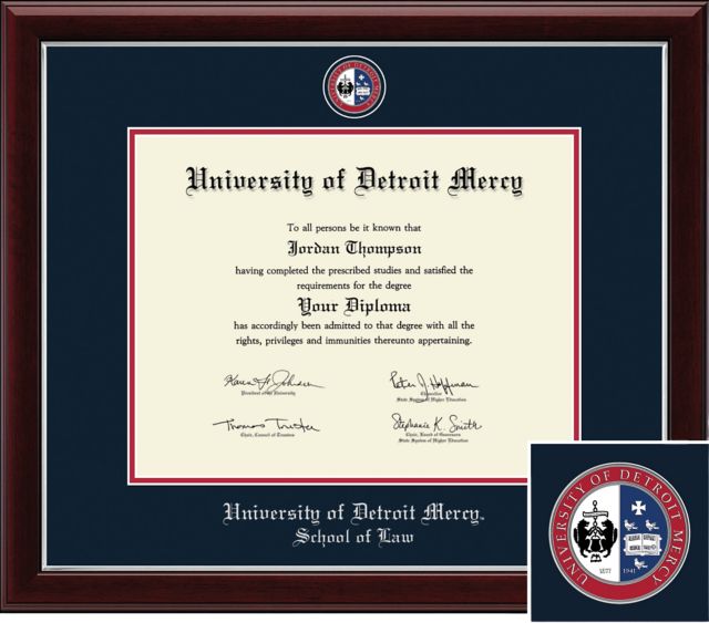 University of Detroit Mercy Law School of Law 11 x 14 Classics Masterpiece Diploma Frame