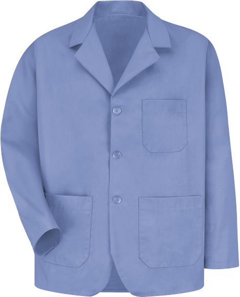 Men Lapel Counter Coat Light Blue 2X