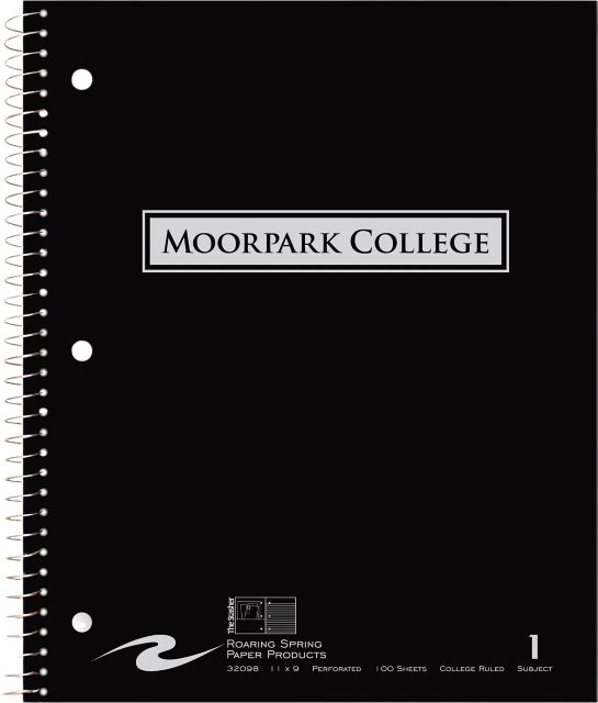 Moorpark College 1 Subject Notebook