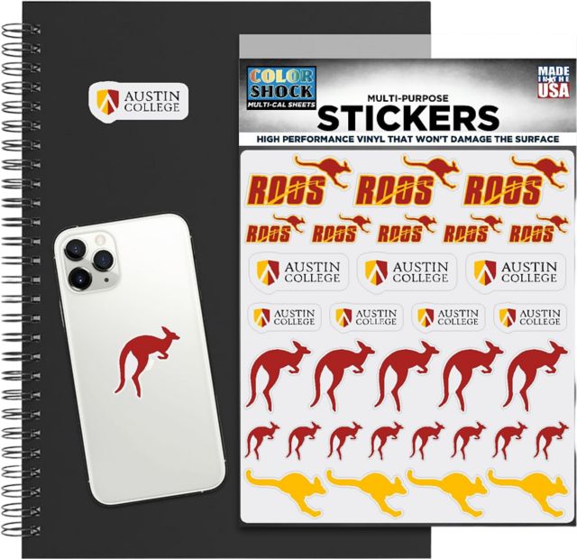 Austin College Roos Sticker Sheet