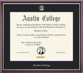 Austin College 8.5" x 11" Diploma Frame