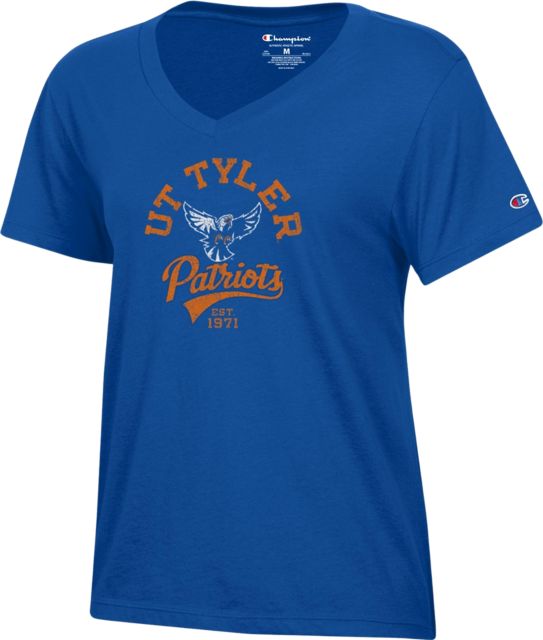 The University of Texas at Tyler Patriots Women's V-Neck Short Sleeve T-Shirt