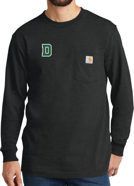 Dartmouth College Carhartt Workwear Heather Long Sleeve Pocket T-Shirt Primary Mark - ONLINE ONLY