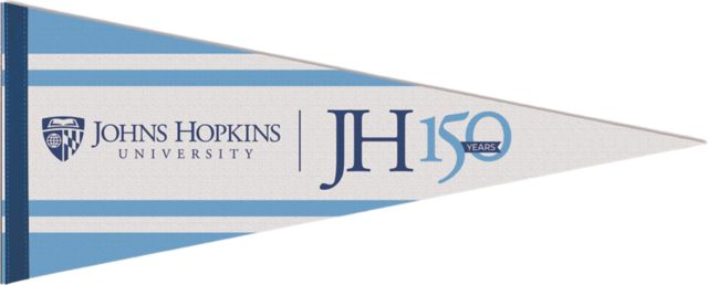 Johns Hopkins University 150th Anniversary 12" x 30" Premium Pennant