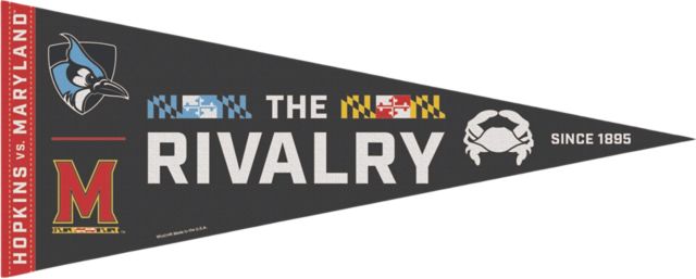 Johns Hopkins University Blue Jays Lacrosse Maryland Rivalry 12 x 30 Pennant