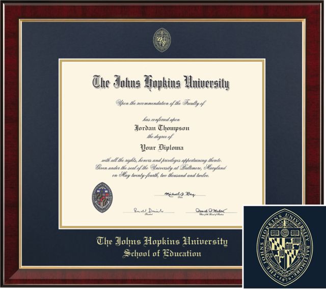 Church Hill Classics, Embossed; 14x17 H Bachelors,Masters,PhD, School of EducationDiploma Frame, - ONLINE ONLY