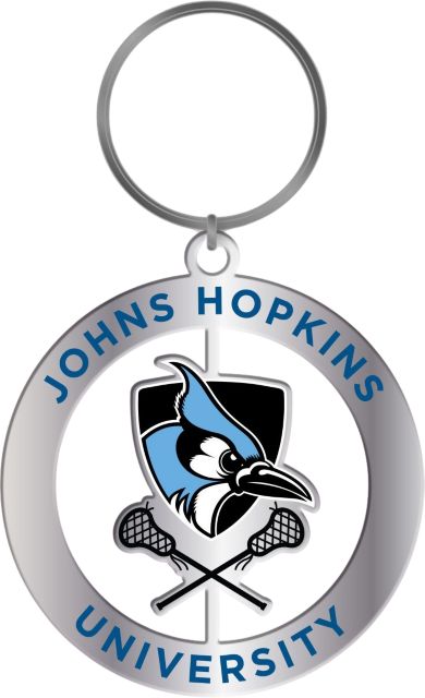 Johns Hopkins University Blue Jays Lacrosse Spinner Key Chain