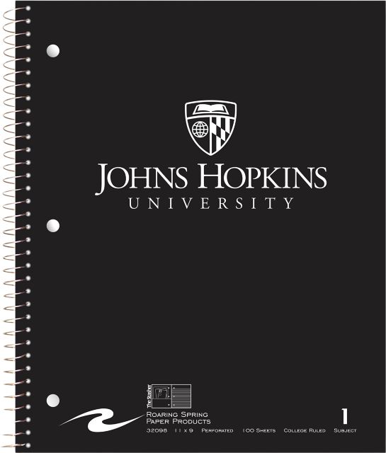 Johns Hopkins University Notebook 100-Sheet