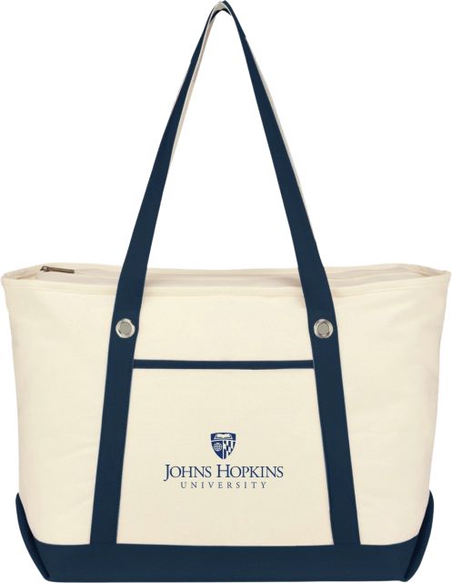 Johns Hopkins University Canvas Zippered Tote Bag