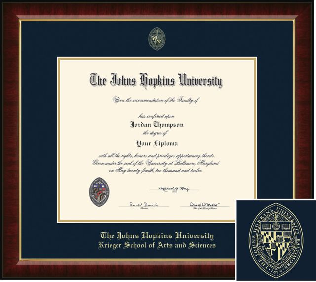 Church Hill Classics, Embossed; 14x17 Bachelors,Masters,PhD,  School of Arts and Sciences Diploma Frame - ONLINE ONLY