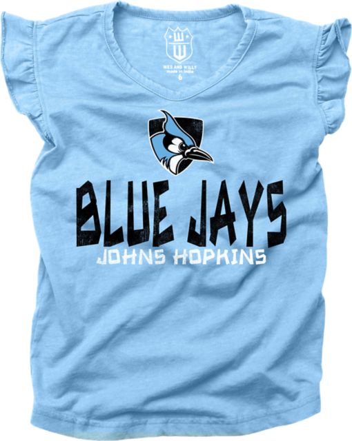 Johns Hopkins University Blue Jays Toddler Girls Ruffle Short Sleeve T-Shirt