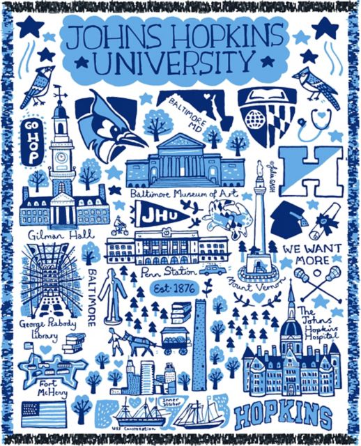 Johns Hopkins University Tapestry Blanket