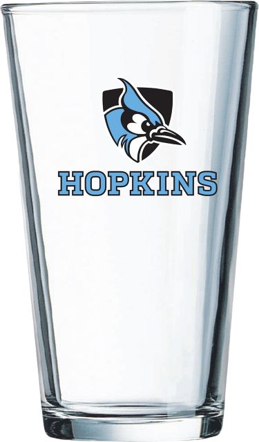 Johns Hopkins University Blue Jays 16 oz. Glass