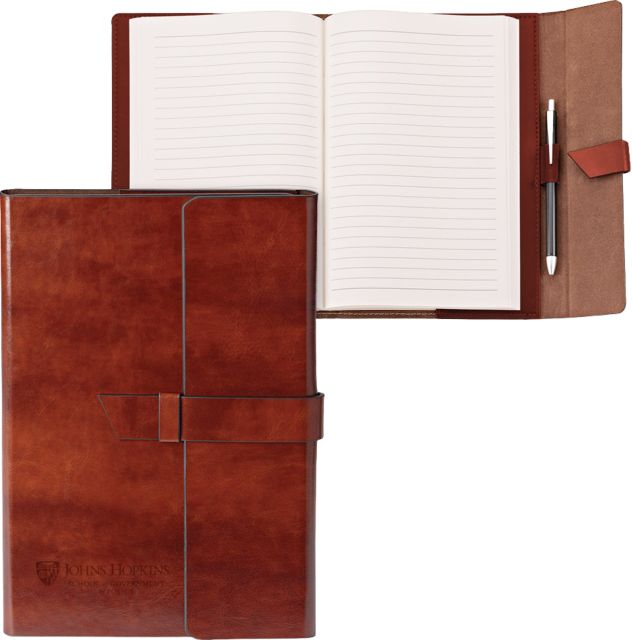 John Hopkins Fabrizio Junior Portfolio w/Loop Closure Johns Hopkins School of Government  and Policy Flat Engraved - ONLINE ONLY