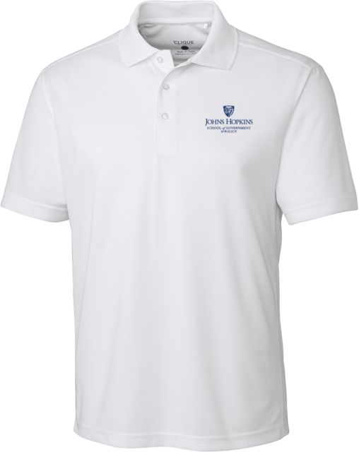 John Hopkins C&B Clique Ice Pique Polo Johns Hopkins School of Government  and Policy Stacked - ONLINE ONLY
