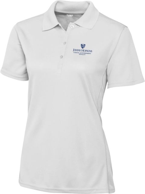 John Hopkins C&B Women's Clique Ice Pique Polo Johns Hopkins School of Gov. and Policy Stacked - ONLINE ONLY