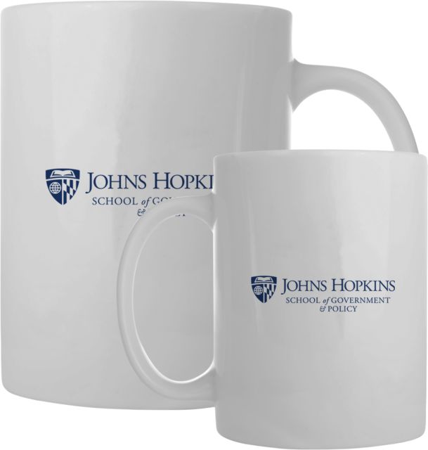 John Hopkins Full Color Mug 15oz Johns Hopkins School of Government  and Policy Flat - ONLINE ONLY