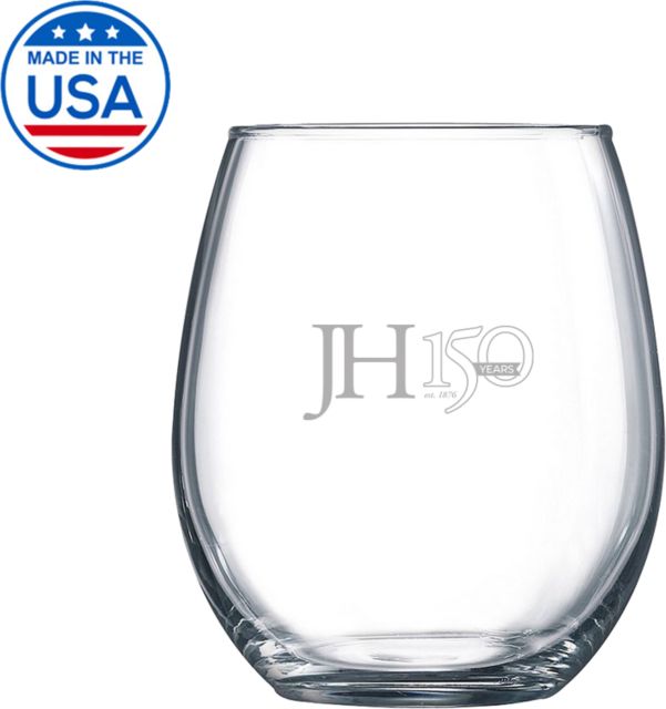 Johns Hopkins University 150th Anniversary 17 oz. Stemless Wine Glass