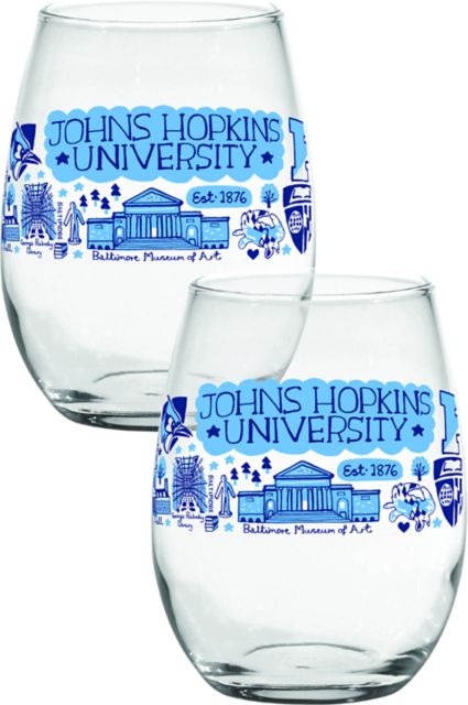Johns Hopkins University Julia Gash Stemless Wine Glass