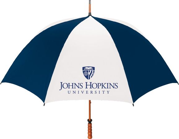 Johns Hopkins University 62'' Wood Shaft Umbrella