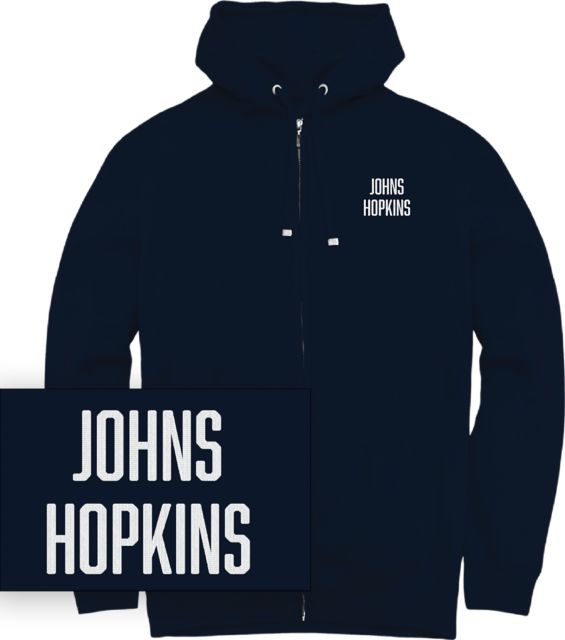 Johns Hopkins University Chainstitch Full Zip Hooded Sweatshirt