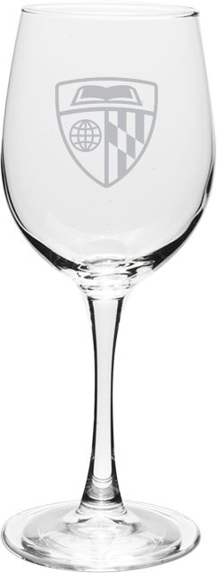Johns Hopkins University 12 oz. Etched Wine Glass