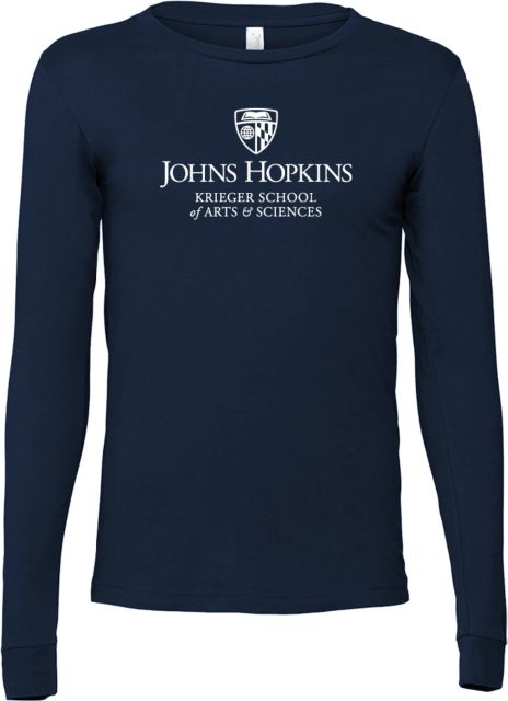 Johns Hopkins Bella + Canvas Jersey Cotton Long Sleeve T Shirt Johns Hopkins - KSAS - ONLINE ONLY