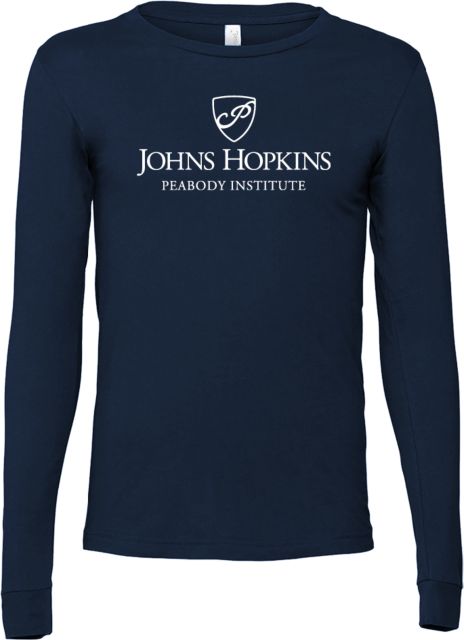 Johns Hopkins Bella + Canvas Jersey Cotton Long Sleeve T Shirt Johns Hopkins - Peabody Institute - ONLINE ONLY